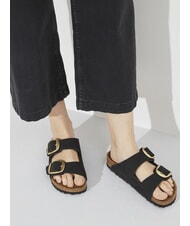 BIRKENSTOCK ARIZONA BIG BUCKLE Sandale papuci din piele nubuck negru - Pantofi femei - 7