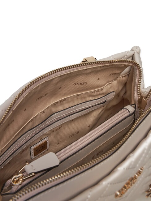 ANNING Geantă matlasată cu mânere cu lanț STONE - Genți femei