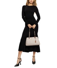 GUESS ANNING Geantă matlasată cu mânere cu lanț STONE - Genți femei - 5