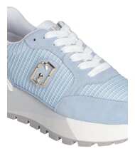 LIUJO AMAZING 25 Tenisi din piele intoarsa si plasa port/aur deschis - Pantofi femei - 4