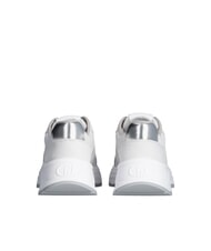 LIUJO EVA 03 Tenisi din piele intoarsa si plasa stralucitoare alb/whi - Pantofi femei - 6