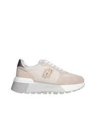 LIUJO AMAZING 25 Tenisi din piele intoarsa si plasa nisip/aur deschis - Pantofi femei - 2