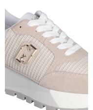 LIUJO AMAZING 25 Tenisi din piele intoarsa si plasa nisip/aur deschis - Pantofi femei - 4