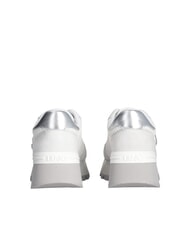 LIUJO AMAZING 25 Tenisi din piele intoarsa si plasa alb/argintiu - Pantofi femei - 6