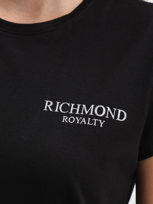 REUCA Tricou din bumbac stretch negru/argintiu închis - tricou