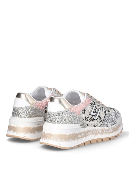 AMAZING 26  Adidași înalți negru/argintiu/trandafir - Pantofi femei