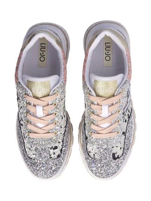 AMAZING 26  Adidași înalți negru/argintiu/trandafir - Pantofi femei