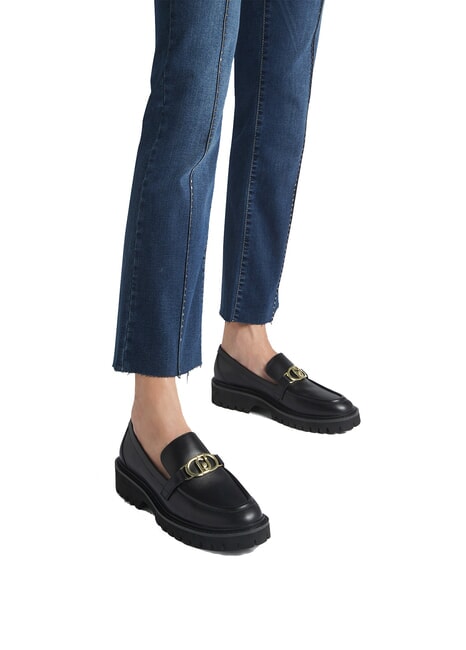 CORA 01  Mocasini din piele negru - Pantofi femei