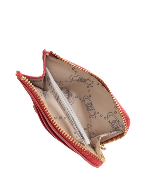 CALIWEN Suport card cu fermoar roșu pompeian - Portofele femei