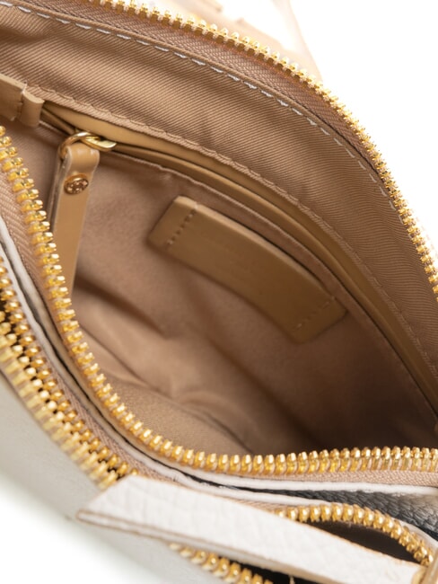 FRIDA Geanta de umar din piele cu fermoar dublu nisip - Genți femei