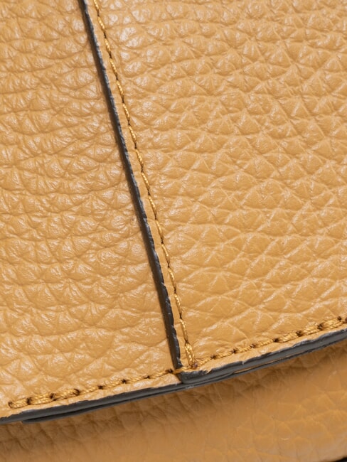 HELENA ROUND Geanta din piele cu curea dubla de umar natură - Genți femei