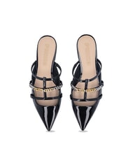 PINKO GIANIRA Balerini din piele lacuita limuzină neagră - Pantofi femei - 6