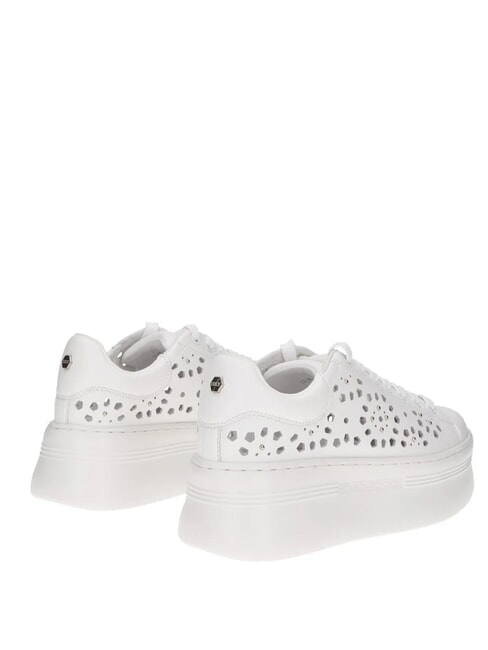 PEARL 4425  Tenisi inalti din piele alb - Pantofi femei