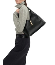 FURLA GOCCIA Geanta de umar din piele negru - Genți femei - 4