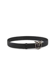 PINKO LOVE BERRY Curea de piele negru-argint vechi - Curele - 2