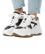 GUESS HAPYY  Adidași înalți Alb / maro - Pantofi femei - 7