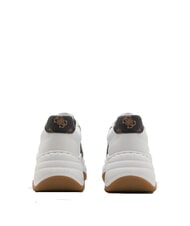 GUESS HAPYY  Adidași &icirc;nalți Alb / maro - Pantofi femei - 4
