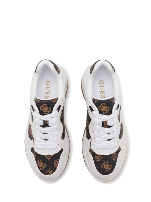 HAPYY  Adidași &icirc;nalți Alb / maro - Pantofi femei