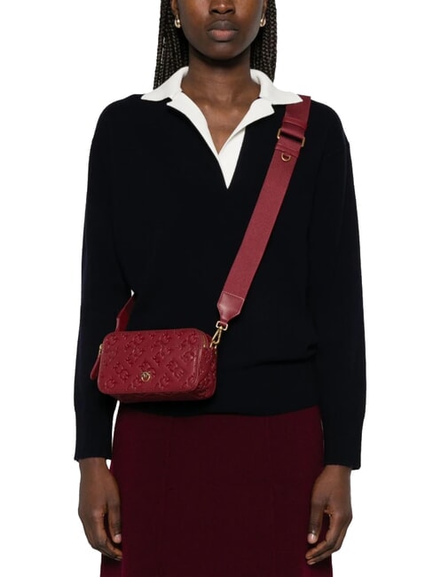 EMBOSSED LOGO Geanta de umar pentru camera bordeaux merlot-aur antic - Genți femei