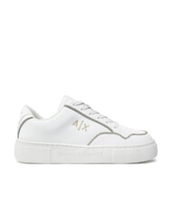 ARMANI EXCHANGE A|X LOGO STRASS Adidași alb aproape + aur pal - Pantofi femei - 2