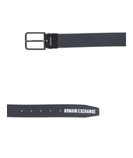 ARMANI EXCHANGE A|X DOUBLE Curea din piele cu imprimeu cu logo bleumarin/maro închis - Curele - 3