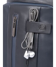 PIQUADRO URBAN Geantă din piele pentru un singur umăr albastru - Rucsacuri pentru laptop - 4