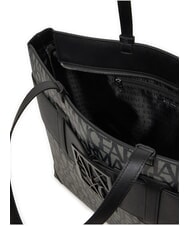 ARMANI EXCHANGE SUSIE Geantă shopper cu logo peste tot bej/negru - Genți femei - 4