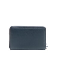 GIANNI CHIARINI GRAIN Portofel mediu din piele cu fermoar BLUE - Portofele femei - 3