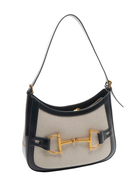 POSITANO Geantă de umăr cu inserții jacquard negru - Genți femei