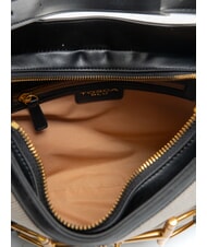 TOSCA BLU POSITANO Geantă de umăr cu inserții jacquard negru - Genți femei - 5