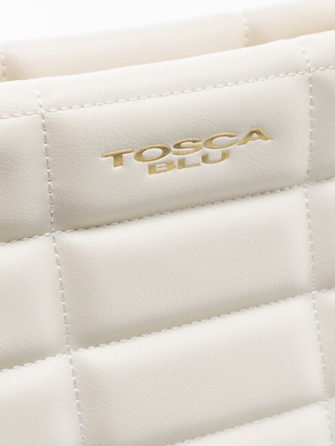 PONZA Geantă shopper cu mânere cu lanț alb - Genți femei