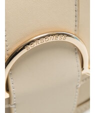 BORBONESE 110  Geanta de umar micro, din piele bej - Genți femei - 3