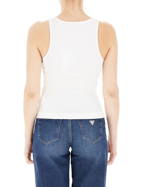 NEW SL ROUND GUENDALINA Top cu logo cu strasuri 4G alb purpuriu - tricou