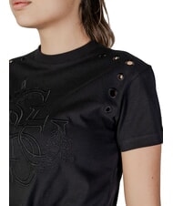 GUESS CN SS EYELET Tricou cu nod si broderie jetbla - tricou - 4