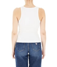 GUESS NEW SL ROUND GUENDALINA Top cu logo cu strasuri 4G alb purpuriu - tricou - 2