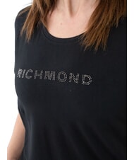 JOHN RICHMOND MECHI Tricou cu logo cu strasuri stretch negru - tricou - 3