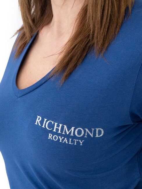 VATICI Tricou stretch albastru închis/argintiu - tricou