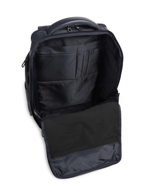 CRONUS Rucsac din piele, suport laptop 14". albastru - Rucsacuri pentru laptop