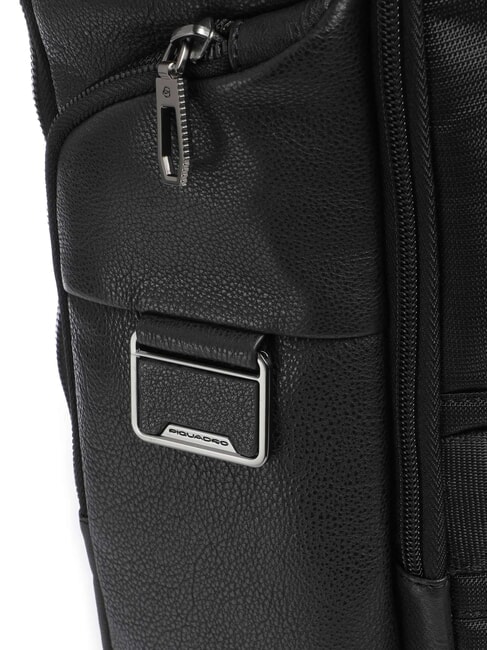 CRONUS Rucsac din piele, suport laptop 14". negru - Rucsacuri pentru laptop