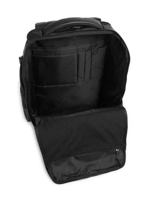 CRONUS Rucsac din piele, suport laptop 14". negru - Rucsacuri pentru laptop