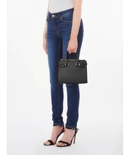 LIUJO HALONA Geantă tote mică realizată manual BLACK - Genți femei - 5