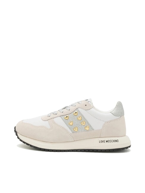 DUNE 30 Tenisi cu crampoane în formă de inimă alb/argintiu10 - Pantofi femei