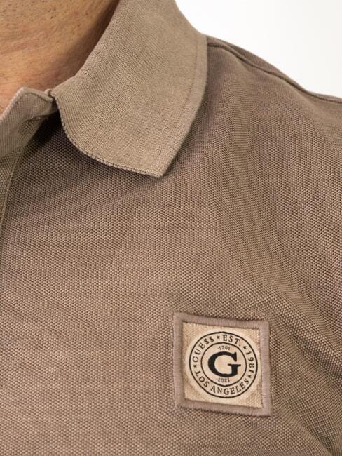 WASHED  Tricou polo cu maneca scurta coajă de nucă - maiou Polo