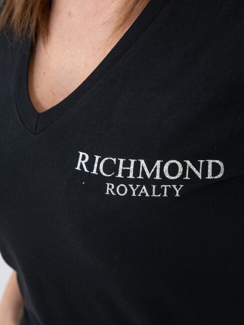 VATICI Tricou stretch negru/argintiu închis - tricou