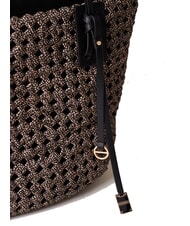 BORBONESE LA NIDO SHOPPER LARGE Geanta de umar OP / NATURAL / NEGRU - Genți femei - 4