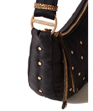 BORBONESE COLETTE Mini geanta de umar negru / natural op - Genți femei - 4