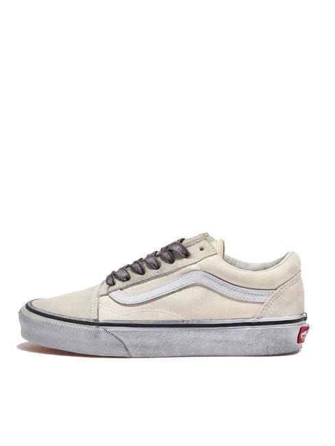 UA OLD SKOOL  Tenisi din piele subliniat alb/alb - Pantofi unisex