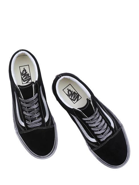 UA OLD SKOOL  Tenisi din piele subliniat alb/negru - Pantofi unisex