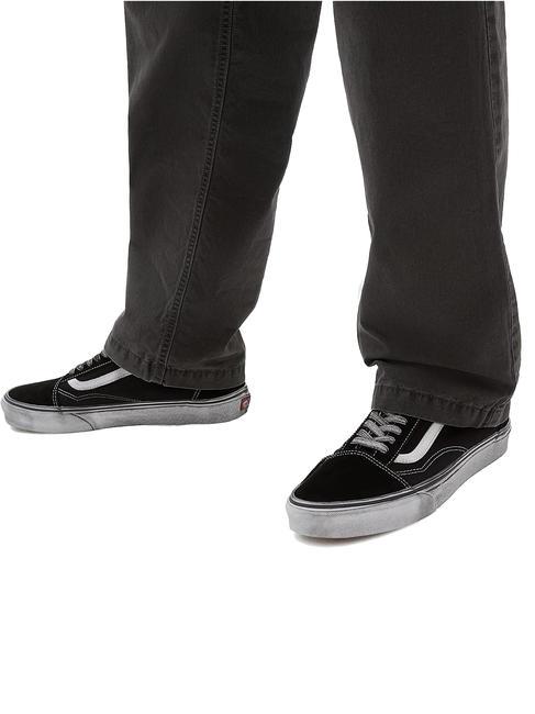 UA OLD SKOOL  Tenisi din piele subliniat alb/negru - Pantofi unisex