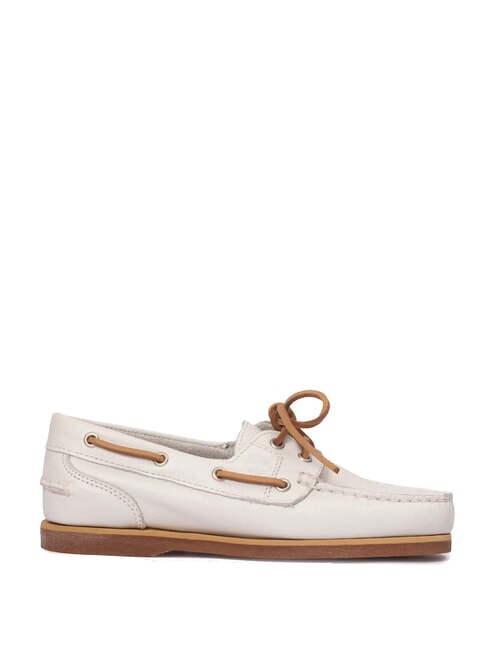 CLASSIC BOAT  Pantofi de barca din piele bob plin alb - Pantofi femei